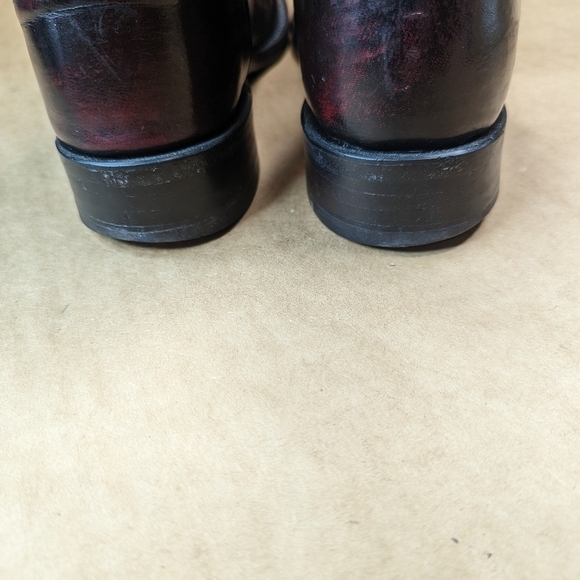 Lucchese Boots men's size 8.5D black cherry leather classic Western cowboy boots - Picture 6 of 13